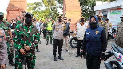 Bupati Mojokerto, Kapolresta Mojokerto, Dandim 0815 Mojokerto Patroli Keliling Menggunakan Sepeda Motor Mengecek Langsung ke 67 TPS di Mojokerto 